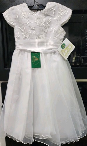 Girls white organza dress - girls,